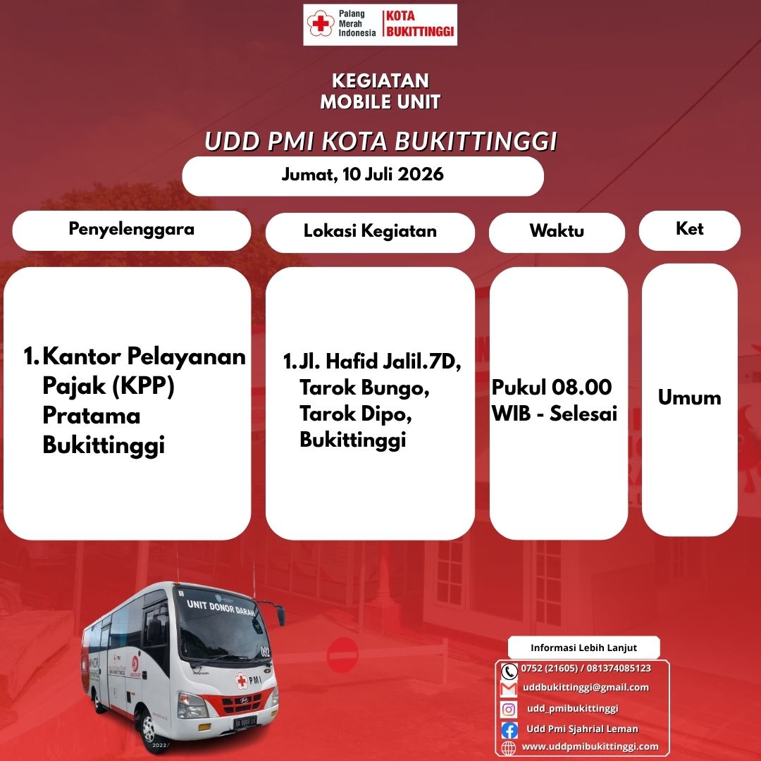 Kegiatan Mobile Unit hari ini, Jumat 10  Juli 2026
